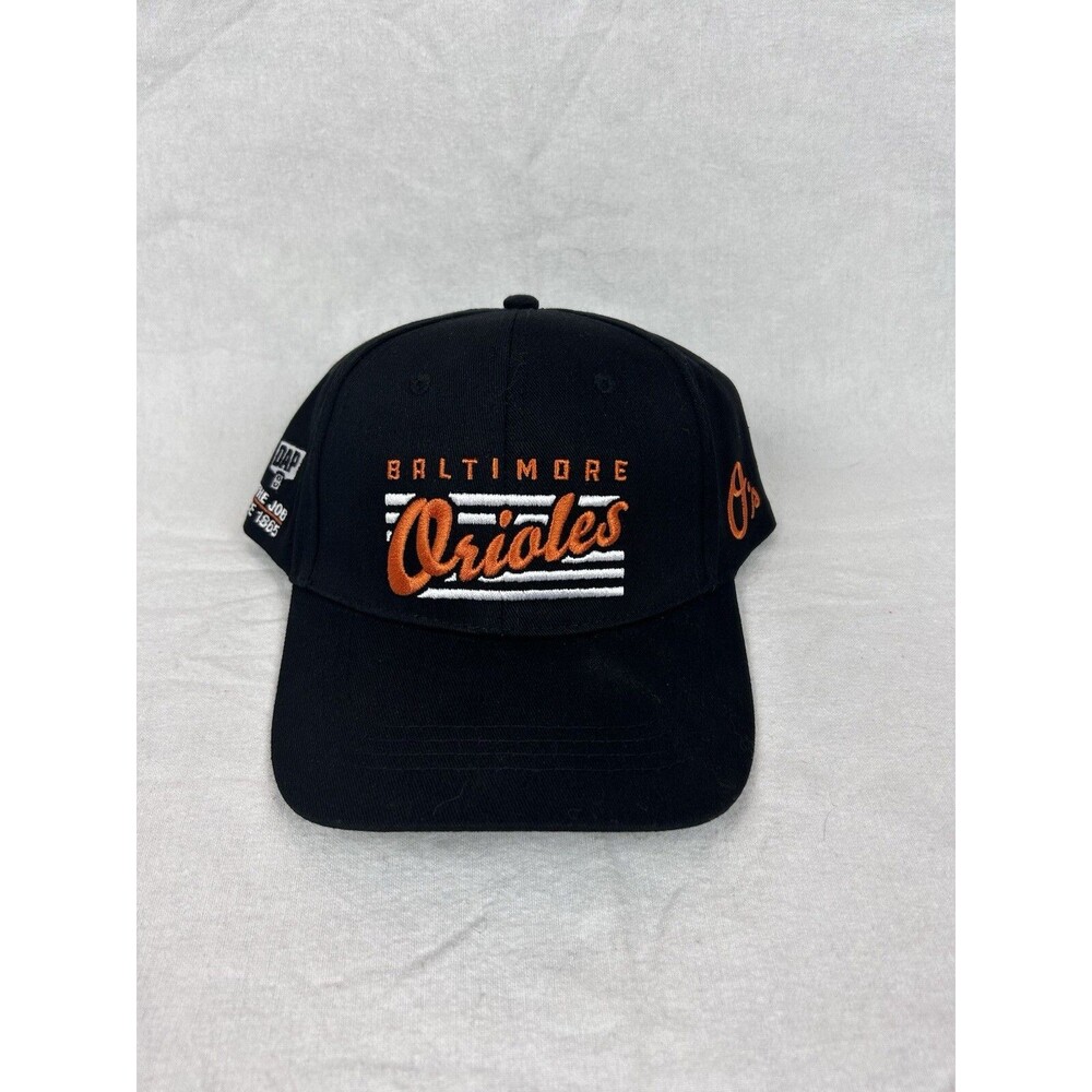 Baltimore Orioles Hat Black Hook And Loop Strap Closure